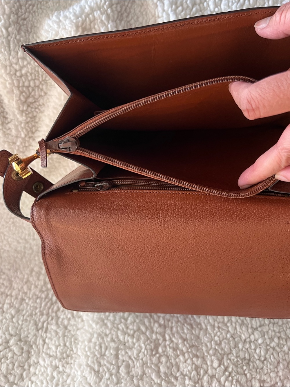 LOUIS VUITTON Sac Dauphine Shoulder Bag vintage Brown Monogram Canvas w/ COA - Picture 13 of 17